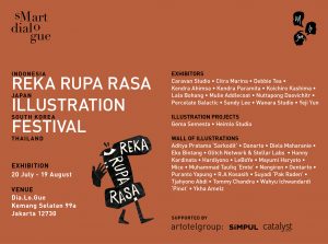 Pameran illustrasi " Reka, Pupa, Rasa" hingga tgl 19 Agustus di Dia.Lo.Gue, Jakarta